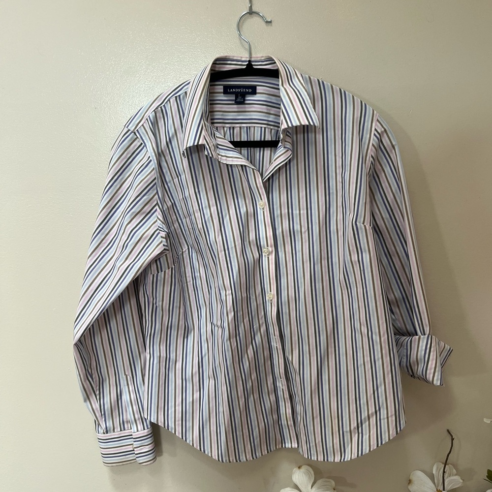 Multi-Colored Lands End Button Up